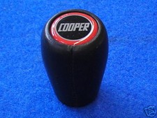 Classic Mini Leather Gear Knob With Classic Cooper Emblem