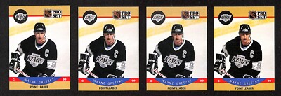 1990 Pro Set #394 Wayne Gretzky 4ct Kings Hockey Card Lot 2302G