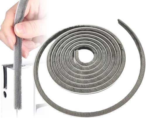 Nastro per porte finestre anta scorrevole 16 piedi (5 m) 196 pollici pile esclusore tiraggio spazzola - Foto 12 di 12