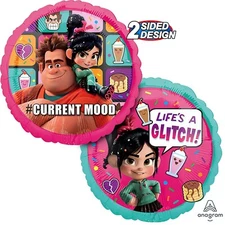 Wreck It Ralph 2 Sided Multicolor Mylar Foil Balloon Birthday Party Decor 1 Ct