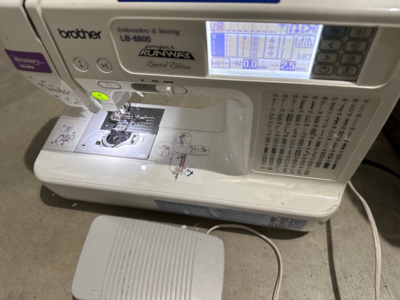 BROTHER EMBROIDERY & SEWING LB6800 PROJECT RUNWAY LIMITED EDITION eBay