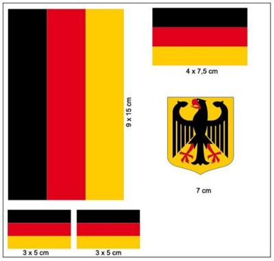 Aufkleber Set Deutschland Fahne Flagge