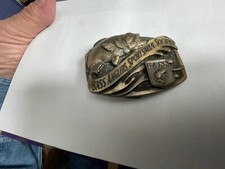 Vintage belt buckle - Bass Anglers Sportsman Society - Brass