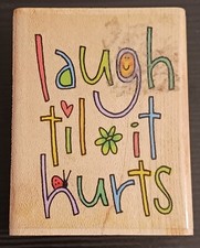 Inkadinkado Sue Dreamer Laugh Til It Hurts Rubber Stamp MADE IN USA