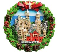 Schloss Neuschwanstein Poly Souvenir Magnet Germany AllgäU Neu