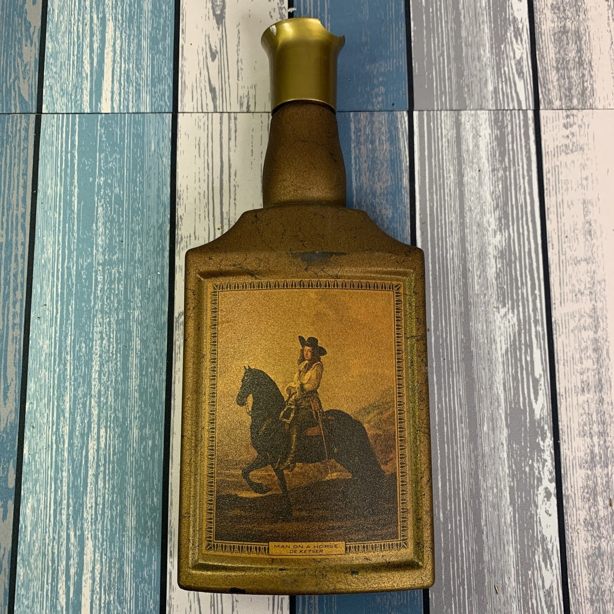 Vintage Jim Beam's Choice MAN ON A HORSE De Keyser Decanter Liquor