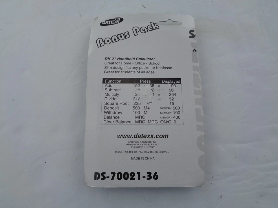 Datexx Scientific Calculator DS 70021-36 - Image 3 of 4
