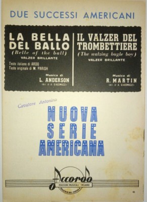 BELLE OF THE BALL - THE WALZING BUGLE BOY (L.ANDERSON - R. MARTIN) NOTEN