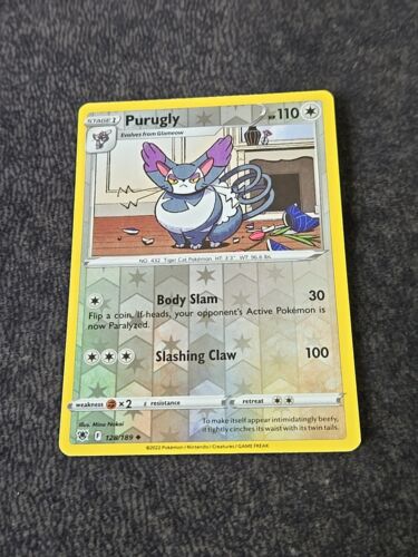 Pokémon TCG Purugly Astral Radiance 128/189 Regular Uncommon - Picture 1 of 2