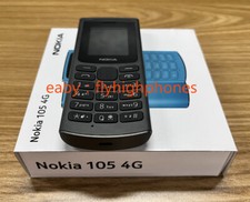 Original Nokia 105 4G Black Blue Dual SIM Unlocked cell phone - New Sealed