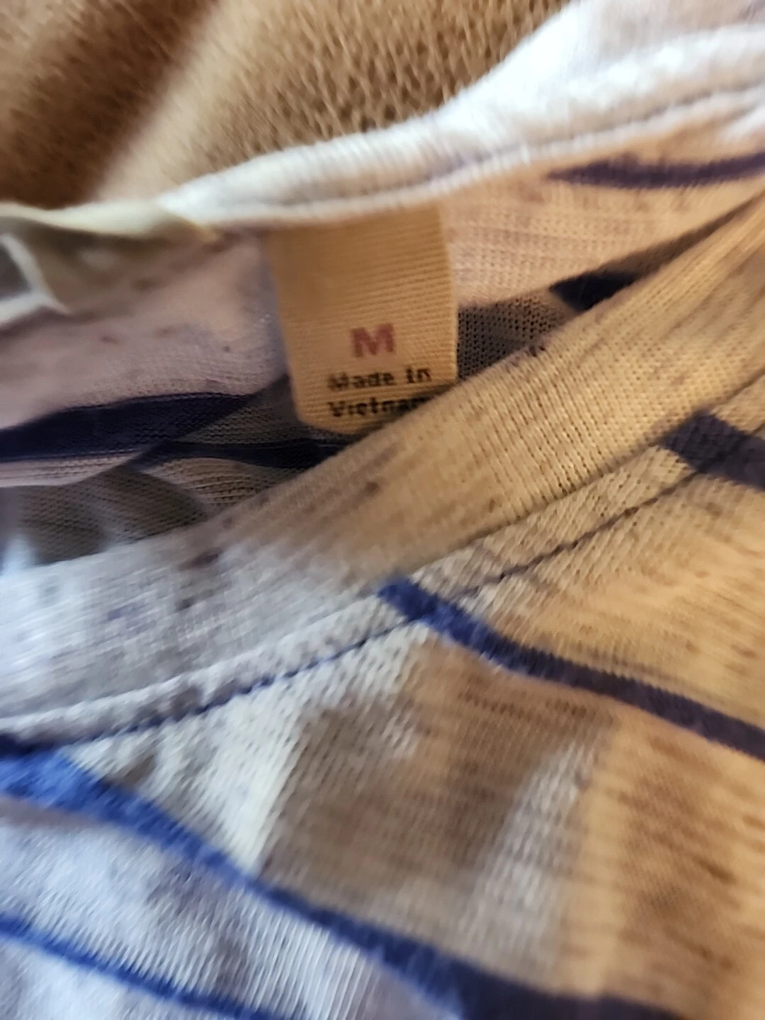 athleta heather blue sleeveless striped asana muscle tank-top