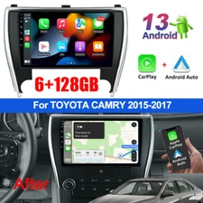 6+128G Android13 Car Stereo Carplay GPS BT Navi Radio for Toyota Camry 2015-2017