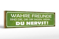 Holzschild Spruch 46X10 Cm Wahre Freunde Sagen Du Nervst Deko Schild