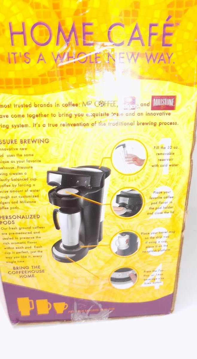 Mr. Coffee Home Cafe Single Serve Pod Coffee Tea Maker BONUS Pods & Mug NEW  FREE