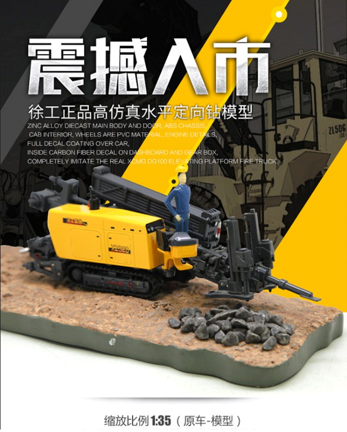 XCMG 清掃車 1/35スケールモデル 1/35 Scale XCMG HB 62 Meter Concrete Pump Truck Model 7 Section