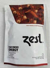 Zest 150mg High Caffeine Energy 20 Tea Bags Spicy Masala Chai Black Tea -7/2026