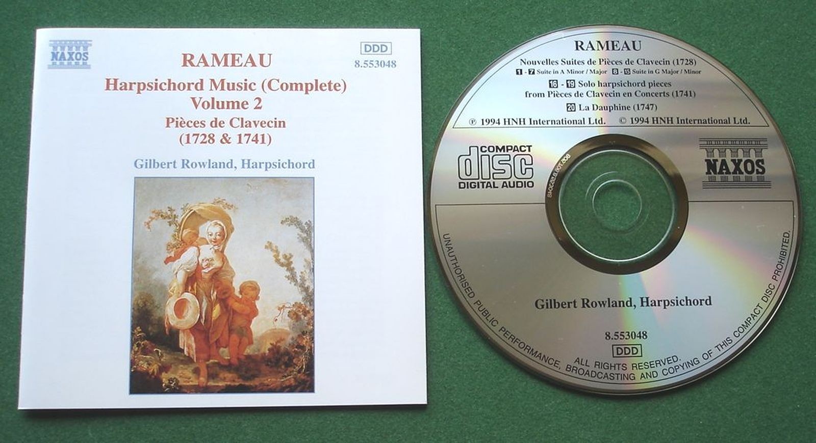 Rameau Harpsichord Music Complete Volume 2 Gilbert Rowland CD