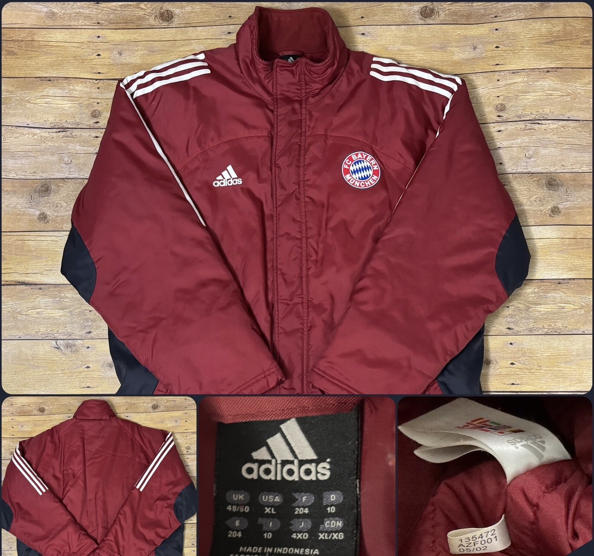 00s adidas BAVERN MUNCHEN ナイロンジャケット　サッカー Adidas X51024 FC BAYERN MUNCHEN RAIN COAT JACKET size S | eBay
