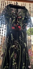 Wedding  Special Occasion Dress with embroidered flowers and lace