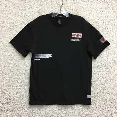 H&m Summer Clothes Men 2019 H&M Shirt Small Adult Black NASA