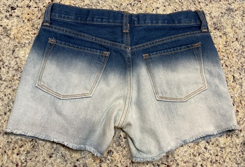 OLD NAVY BIG GIRL DENIM SHORTS Sz 14 OMBRÉ 5-Pocket-Adj Waist- NWOT - Picture 3 of 5