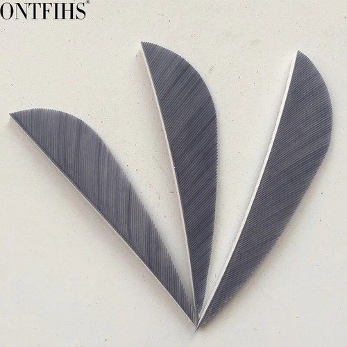 50 Pcs 2.5 Inch Parabolic Archery Fletches Right Wing Arrow Feathers - Picture 9 of 24