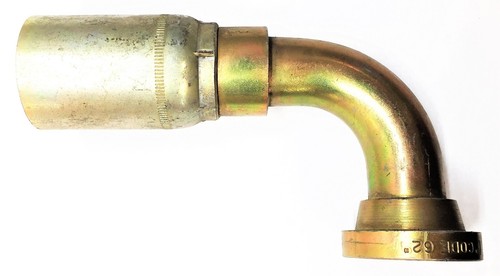 EATON Weatherhead 90° Swivel Elbow Fitting - 1" Hose ID X 1" Tube, Low Carbon Steel, Coll-O-Crimp Style