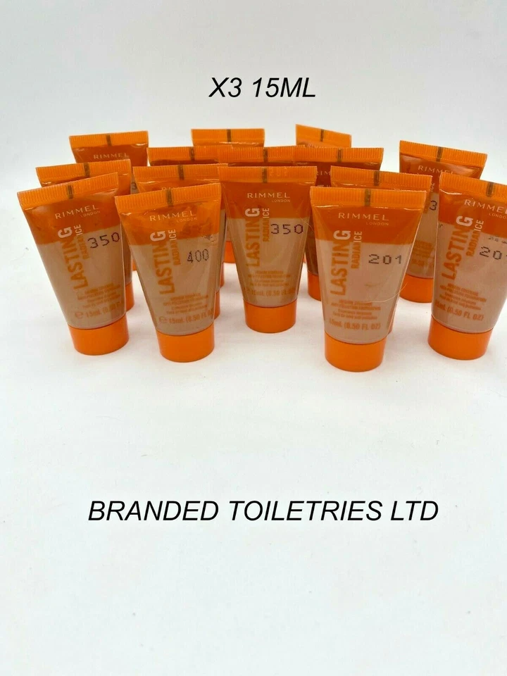Rimmel Foundation Lasting Radiance 3X15ML Choose Shade Handbag travel size