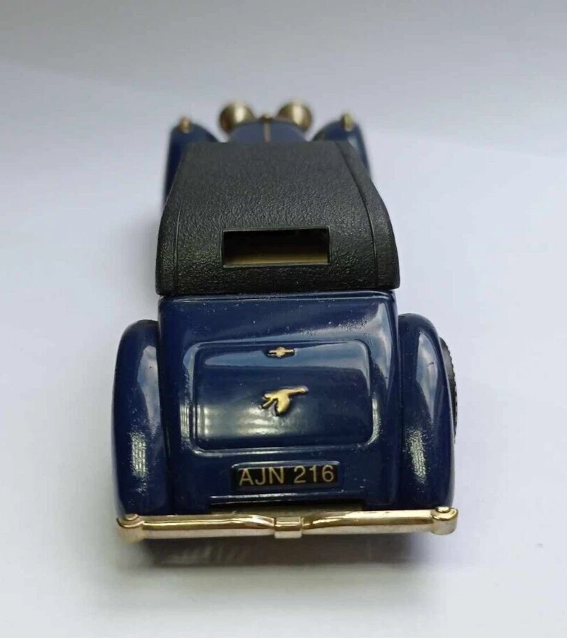Caja de cerillas fundida a presión rara modelo Y17 antaño 1938 Hispano Suiza oro azul Foto 3 de 4