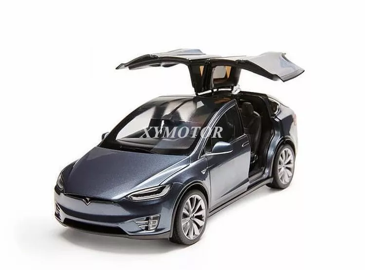 1 18 Tesla Model X Diecast Model Car Toys Gift Collection Cold Silver White