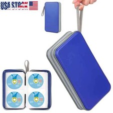 Blue 96 Disc CD Case Holder DVD Storage Wallet Bag Portable VCD Organizer Bag