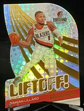 2020-21 Revolution Fractal Die Cut Liftoff! #9 Damian Lillard Trail Blazers
