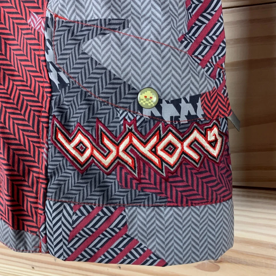 Burton Dryride куртка Kids XS 3/4 красный серый проверить сноуборда зимнее пальто - Изображение 2 из 4