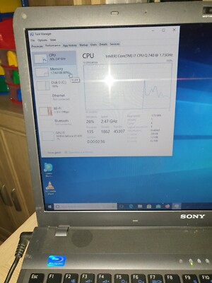 Sony VAIO INTEL CORE I7-740QM 1.73 GHz 16.4IN 500GB 8GB Ram Win 10