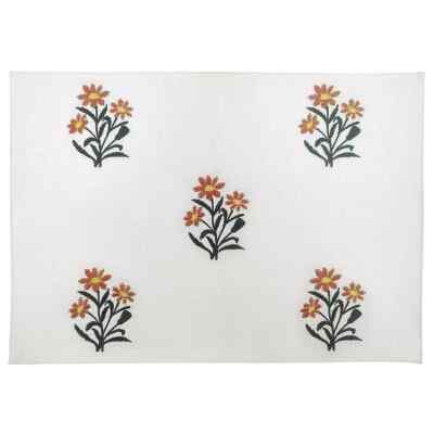 Celebrate Together Floral Embroidered Flower Fabric Placemat Spring Summer NEW