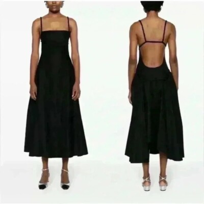 NWT Molly Goddard Open Back Midi Dress SZ 4