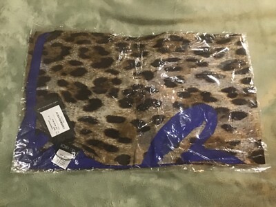 Ronen Chen leopard scarf 125 royal blue new model 6657 new 