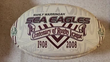 Manly Warringah Sea Eagles Centenary Of Rugby League NRL Ball