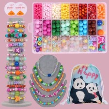 1000Pcs Bracelet Making Kit For Girls Kids DIY Beads For Necklace Jewelry Kits