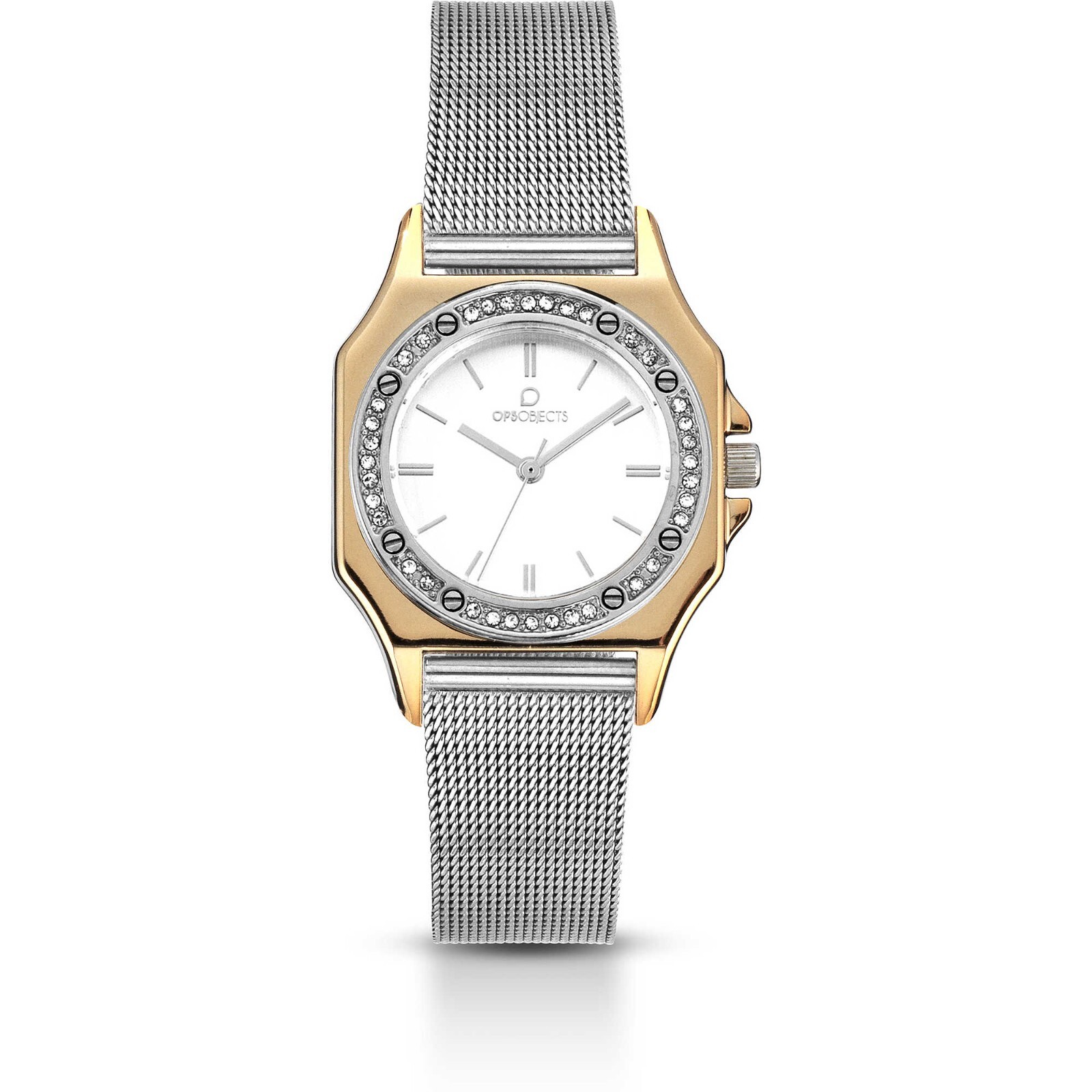 Orologio Donna Ops Objects Paris Lux Crystal OPSPW-513 Acciaio Oro con Zirconi
