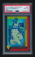PSA 10 SEKOU DOUMBOUYA 2019-20 PANINI CHRONICLES FLUX RED PRIZM ROOKIE RC #/149