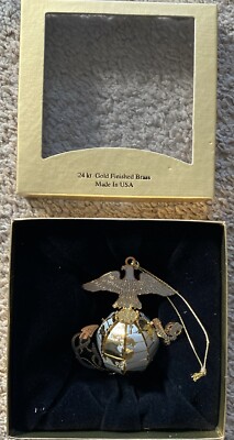 24 kt. Gold Finished Brass - 3D Ornament ~ Made in the U.S.A