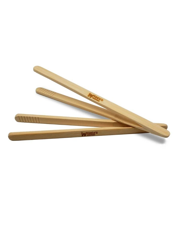 Set Of 2 Reusable Bamboo Toast Tongs - Wooden Toaster Tongs For Cooking Kitchen - Image 2 of 4