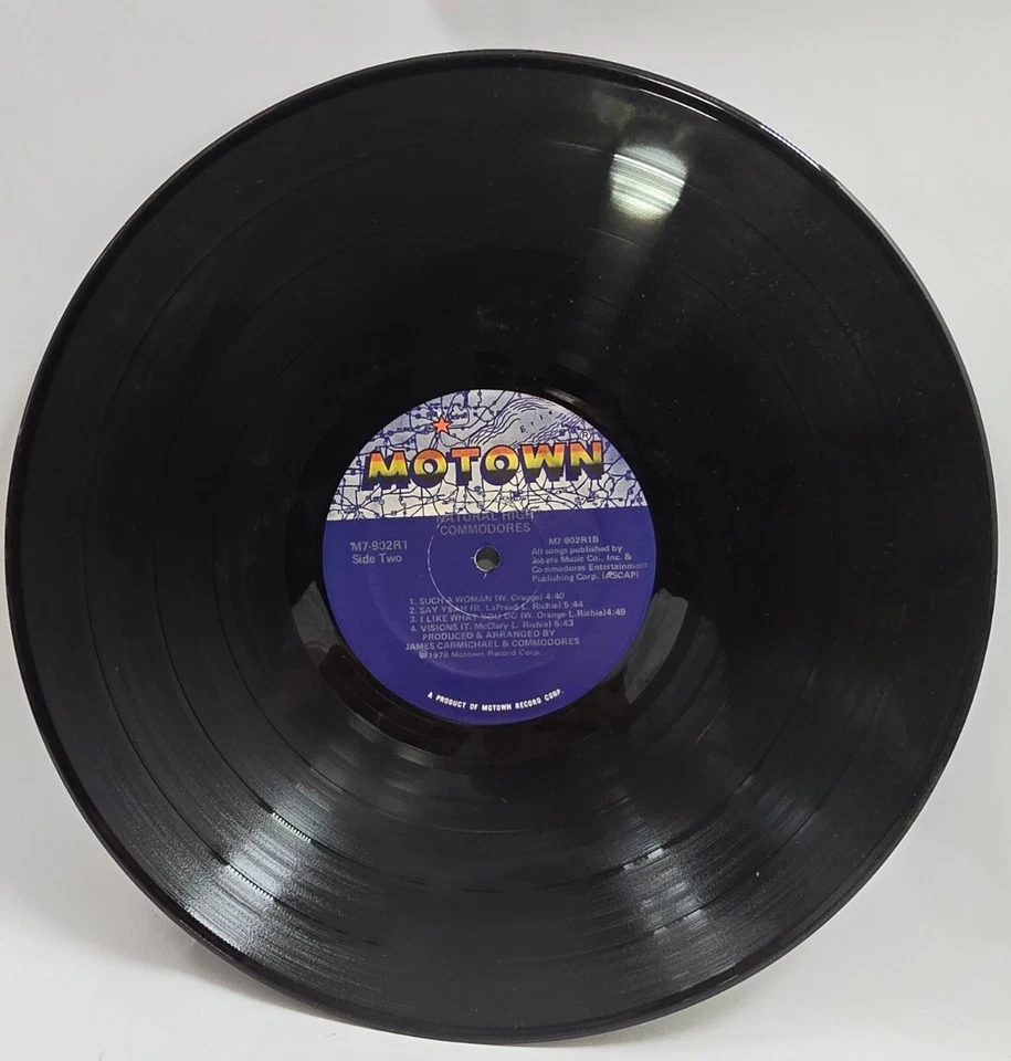 COMMODORES NATURAL HIGH 1978 LP "THREE TIMES A LADY" MOTOWN - Image 4 of 4