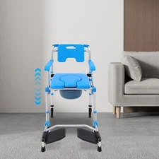 Shower Commode Wheelchair Adjustable Rolling Shower Shower Chair With Wheels