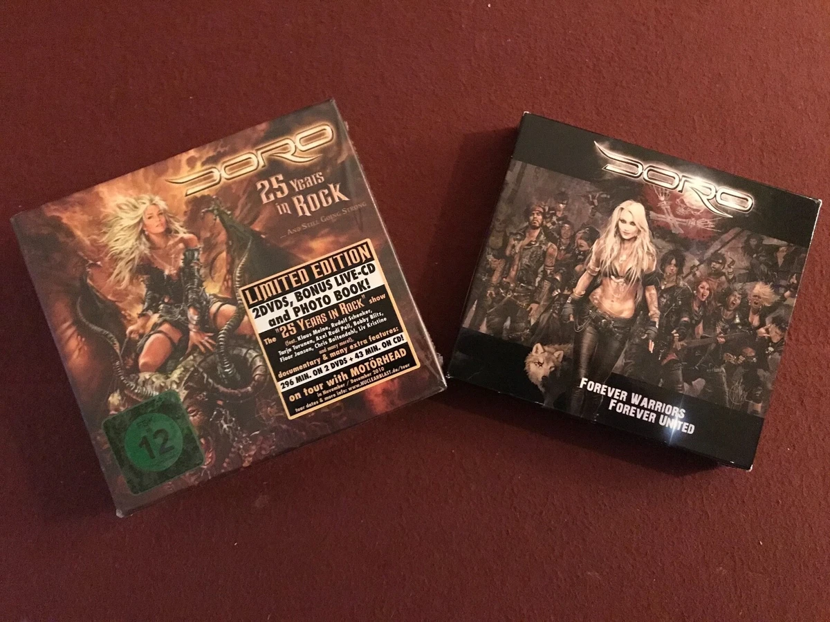 DORO - 25 Years In Rock - 3 DVD 2 CD box SEALED. Also Forever