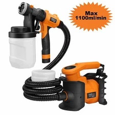Paint Sprayer, Tacklife HVLP 1100ml/min,800W Paint Gun, with 2 X 1200ml Replacea