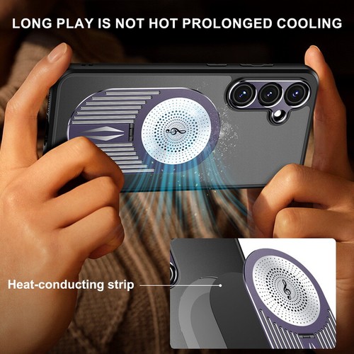 Stand MagSafe Case For Samsung Galaxy S25 S24 S23 S22 Ultra S21 FE Cooling Cover - Picture 3 of 15