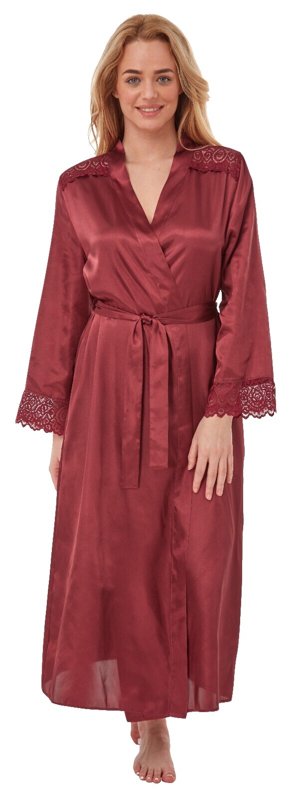 chinese dress ladies Women's Brushed Cotton Dressing Gown  Westwood Blue Stripe Small