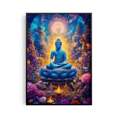 Stone Ancient Buddha Meditation Wall Art | Serene Landscape Canvas Print | Zen H - Picture 16 of 22